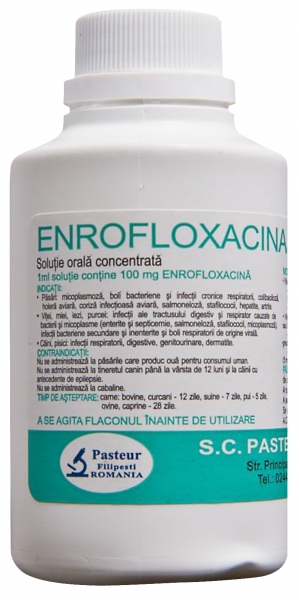 Enrofloxacina 10% Solutie Buvabila 100ml